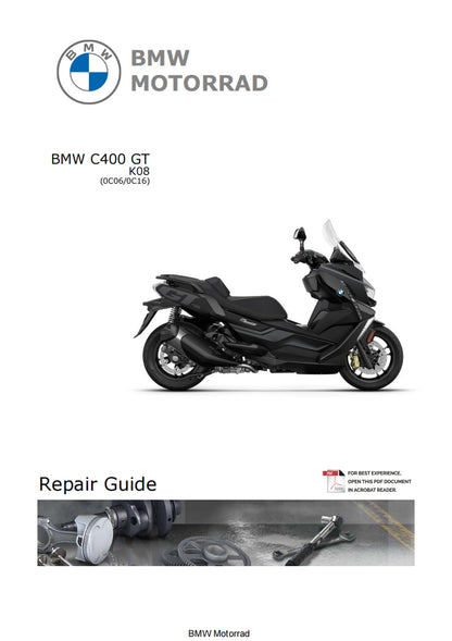 適用於BMW C400GT service manual 维修資料 英文和简体中文全车线路图故障代码分析扭矩维修DIY工具