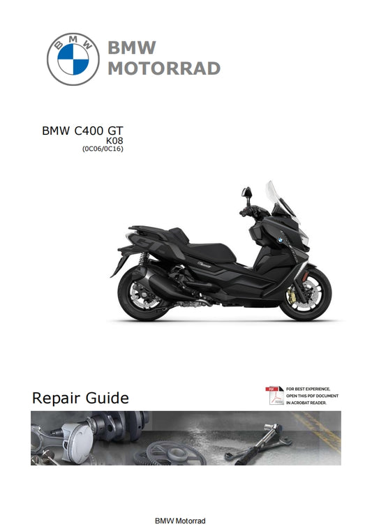 適用於BMW C400GT service manual 维修資料 英文和简体中文全车线路图故障代码分析扭矩维修DIY工具