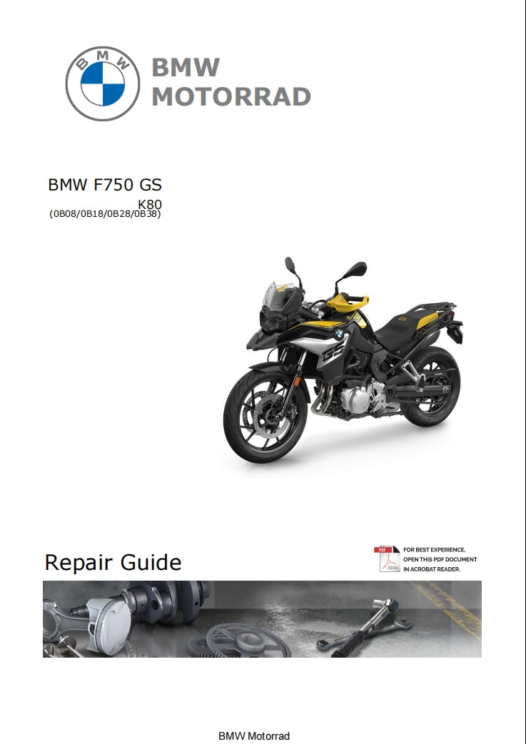 適用於BMW F750GS service manual 维修資料 英文和简体中文全车线路图故障代码分析扭矩维修DIY工具