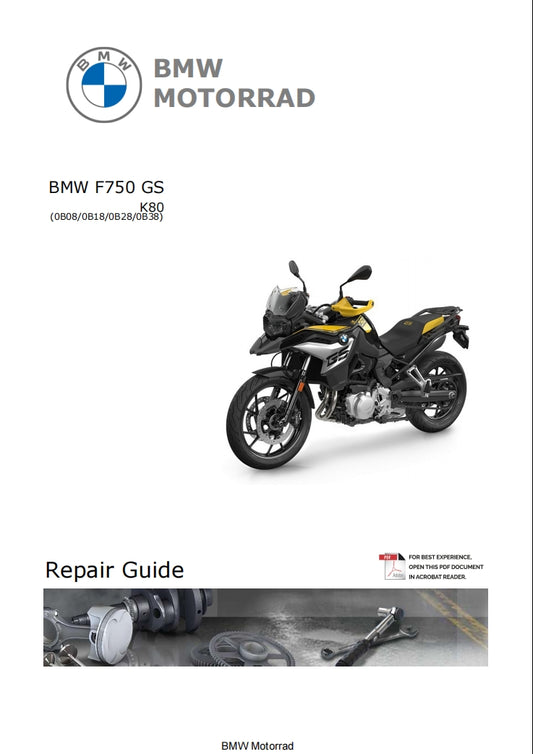 適用於BMW F750GS service manual 维修資料 英文和简体中文全车线路图故障代码分析扭矩维修DIY工具