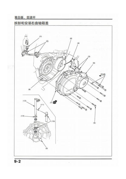 適用於CB400 NC31 维修手冊資料 日语和简体中文全车线路图故障代码分析扭矩维修DIY工具