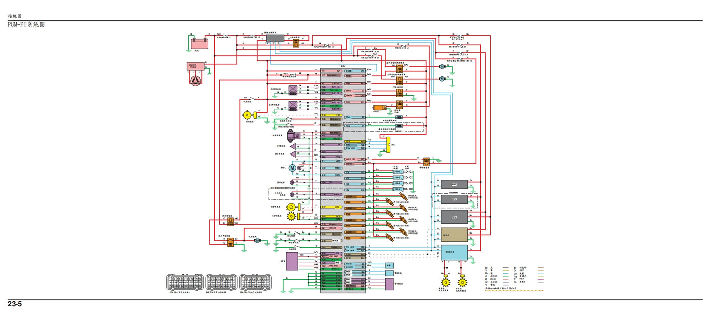 適用於2020-2023本田CBR1000RRR維修參考資料（含英文原文與繁體譯文，含扭矩、電路、故障碼）