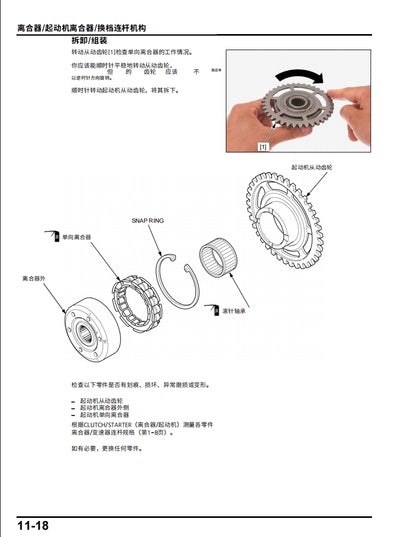 適用於2017 本田CBR1000rr维修資料简体中文和英文全车扭矩表拆解图线路图故障代码