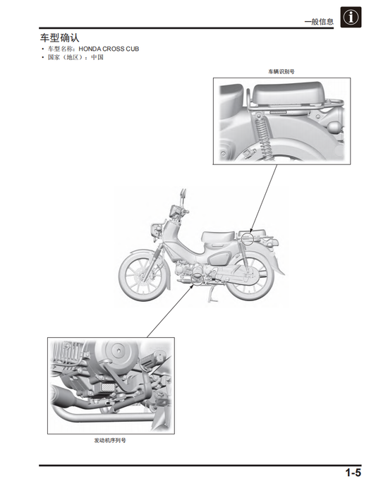 2023 本田CROSS CUB 110维修手冊資料  全车线路图故障代码分析扭矩维修DIY工具
