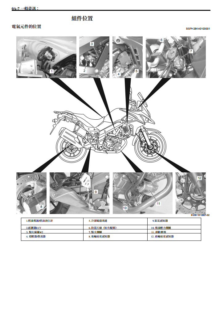 2017鈴木DL650A維修手冊 PDF（西班牙语＋繁體）｜全車拆解圖｜扭力規格｜原廠維修資料與 DIY 保養指南