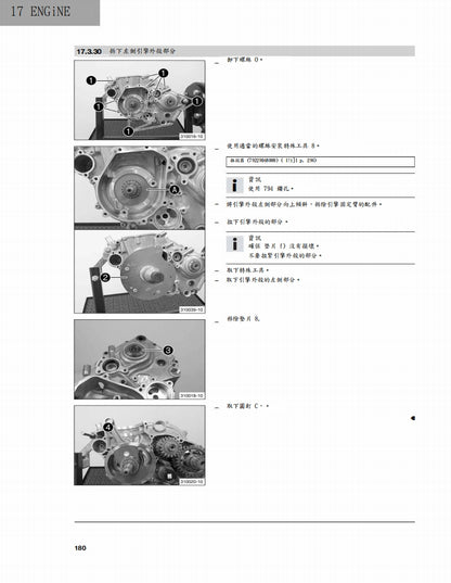 2016-2019 FC450 SM維修參考資料（含英文原文與繁體譯文，含扭矩、電路、故障碼）