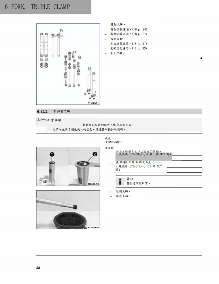 2019 Husqvarna FC350 FX350維修參考資料（含英文原文與繁體譯文，含扭矩、電路、故障碼）