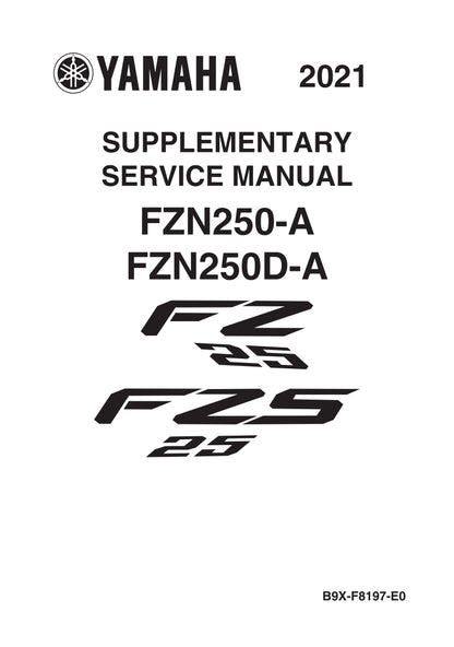 2021 FZ25 FZN250年雅馬哈R1維修參考資料（含英文原文與繁體譯文，含扭矩、電路、故障碼）