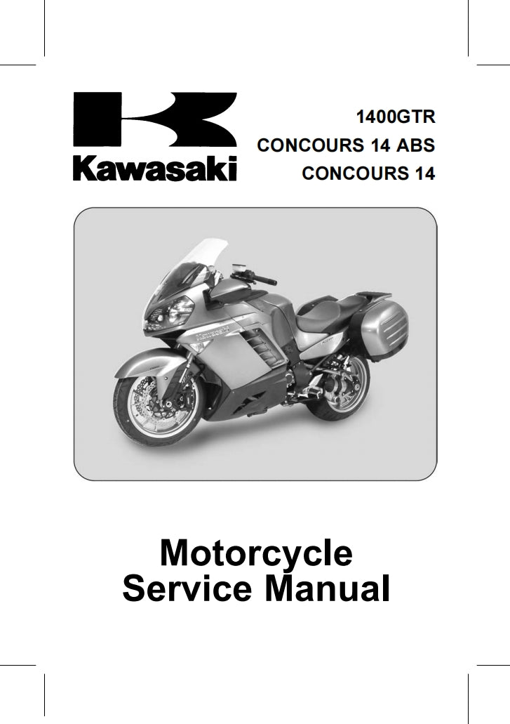 kawasaki CONCOURS 14 GTR1400 service manual  维修資料 英文和简体中文和繁体中文全车线路图故障代码分析扭矩维修DIY工具