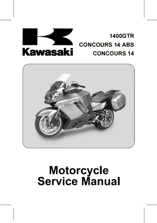 kawasaki CONCOURS 14 GTR1400 service manual  维修資料 英文和简体中文和繁体中文全车线路图故障代码分析扭矩维修DIY工具
