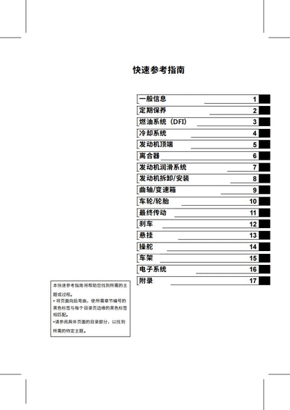 kawasaki CONCOURS 14 GTR1400 service manual  维修資料 英文和简体中文和繁体中文全车线路图故障代码分析扭矩维修DIY工具