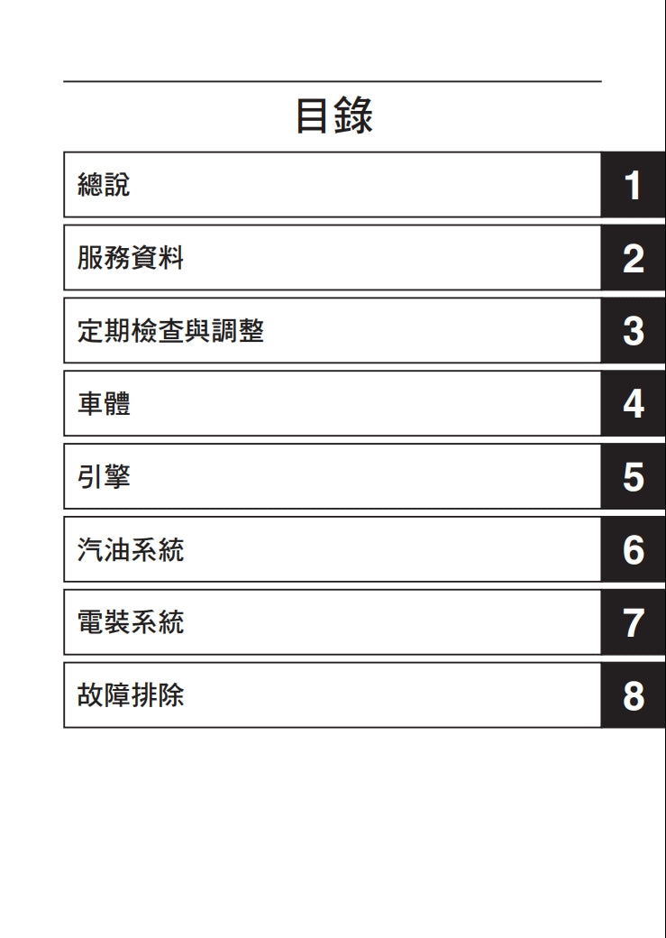2017年雅馬哈JOG SWEET維修參考資料（含英文原文與繁體譯文，含扭矩、電路、故障碼）