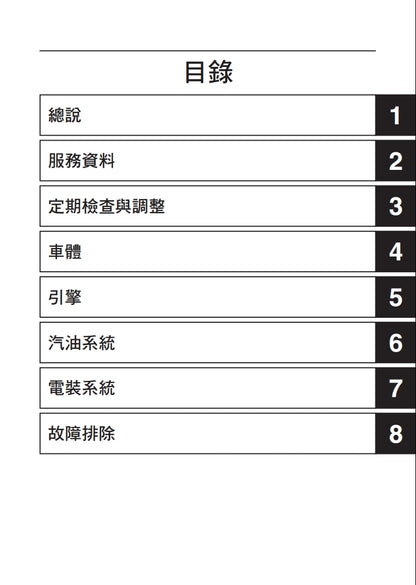 2017年雅馬哈JOG SWEET維修參考資料（含英文原文與繁體譯文，含扭矩、電路、故障碼）