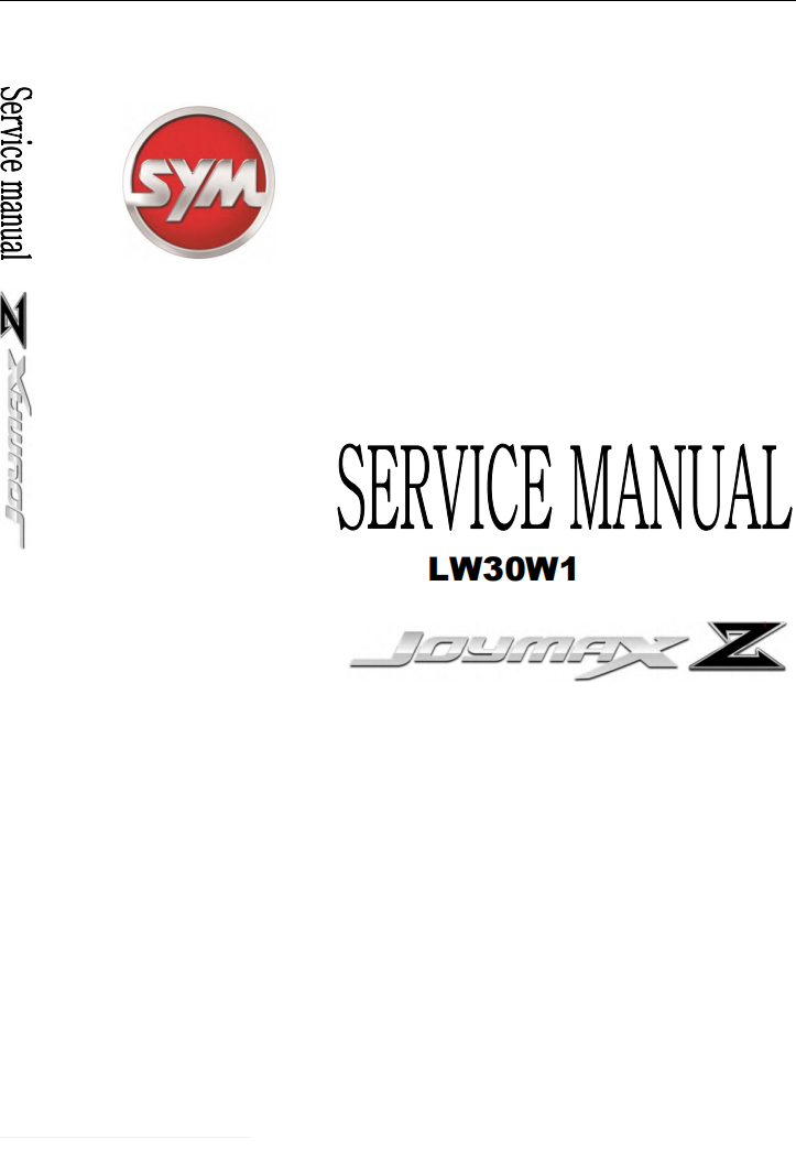 SYM  joymax z250 LW30W1維修手冊參考資料（含英文原文與繁體譯文，含扭矩、電路、故障碼）