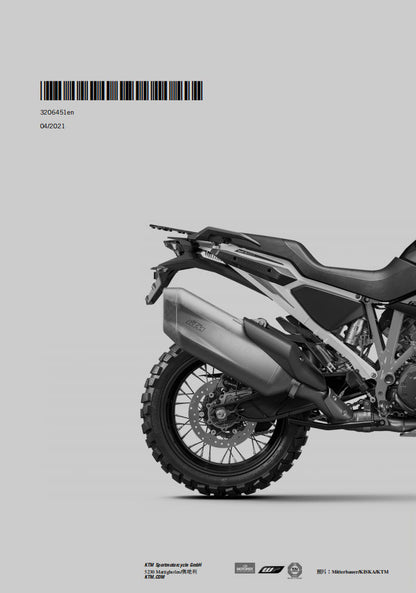 2021 KTM 1290 super ADV-R維修手冊 PDF（英文＋繁體）｜全車線路圖｜全車拆解圖｜扭力規格｜原廠維修資料與 DIY 保養指南