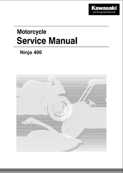 適用於2022 Kawasaki Ninja 400 Service Manual 维修資料 英文和简体中文全车线路图故障代码分析扭矩维修DIY工具