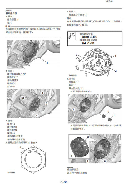 Yamaha 2025 MT07維修手冊 PDF（英文＋繁體）｜全車線路圖｜故障碼解析｜扭力規格｜原廠維修資料與 DIY 保養指南