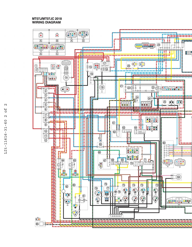 適用於2018年雅馬哈MT07維修參考資料（含英文原文與繁體譯文，含扭矩、電路、故障碼）