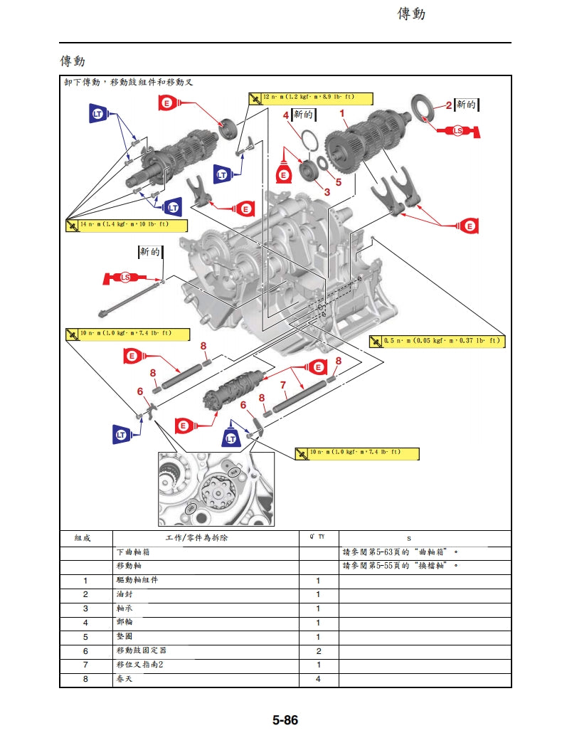 適用於2024年雅馬哈MT09維修參考資料（含英文原文與繁體譯文，含扭矩、電路、故障碼）