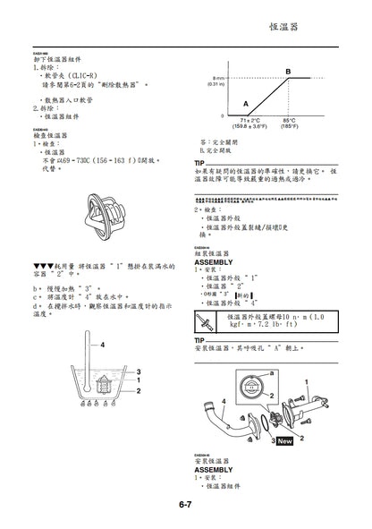 適用於2016年雅馬哈MTN1000 MT10維修參考資料（含英文原文與繁體譯文，含扭矩、電路、故障碼）