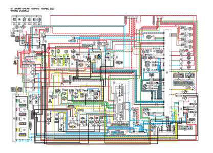 yamaha 2022 MT10SP MT10Service Manual Vehicle parts disassembly diagram fault code query vehicle torque data and circuit diagram