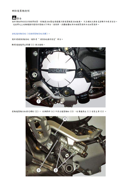 適用於2014 杜卡迪 Multistrada 1200 S MTS 1200維修參考資料（含英文原文與繁體譯文，含扭矩）