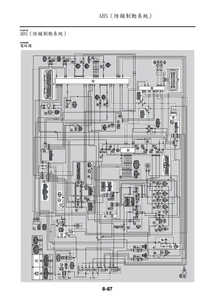 適用於2014年雅馬哈MT07維修參考資料（含英文原文與繁體譯文，含扭矩、電路、故障碼）