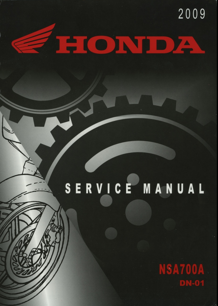 本田DN-01 NSA700A維修手冊 PDF（英文＋繁體）｜全車拆解圖｜扭力規格｜原廠維修資料與 DIY 保養指南