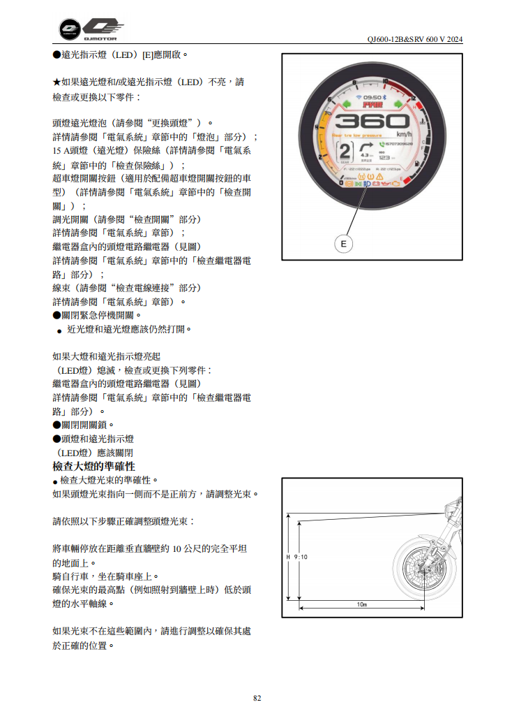 2024 QJMOTO QJ600-12B SRV600V維修手冊參考資料（含英语原版與繁體譯文，含扭矩、電路、故障碼）