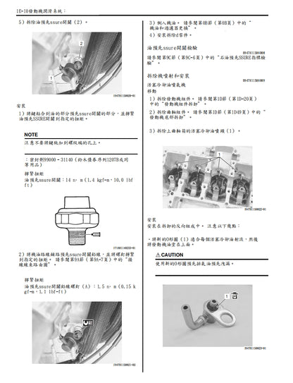 適用於铃木GSX-R1000 K9維修參考資料（含英文原文與繁體譯文，含扭矩、電路、故障碼）