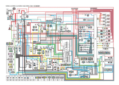 適用於2020年雅馬哈R1維修參考資料（含英文原文與繁體譯文，含扭矩、電路、故障碼）