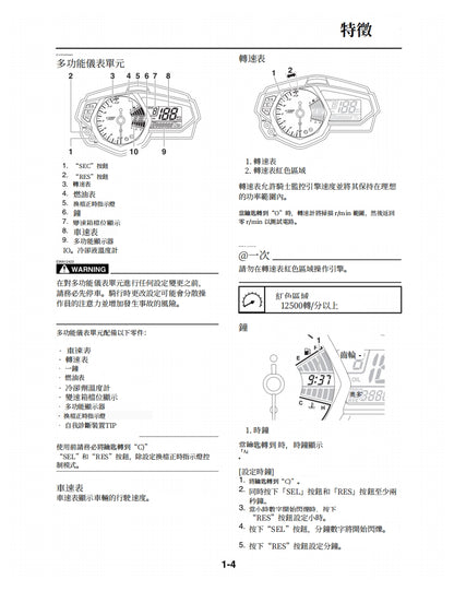 適用於2015年雅馬哈R3維修參考資料（含英文原文與繁體譯文，含扭矩、電路、故障碼）