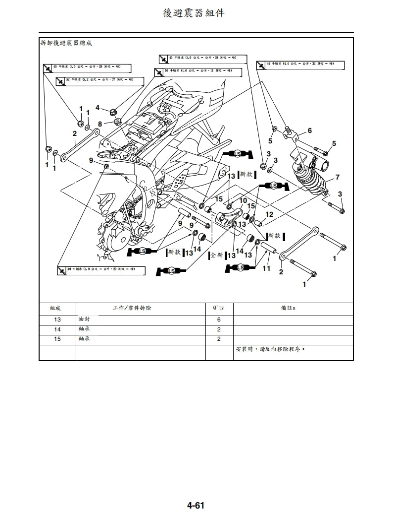適用於2006雅馬哈R6維修參考資料（含英文原文與繁體譯文，含扭矩、電路、故障碼）