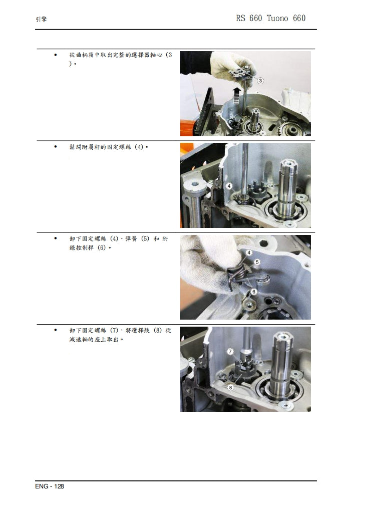 2021 Aprilia RS660維修參考資料（含英文原文與繁體譯文，含扭矩、電路、故障碼）