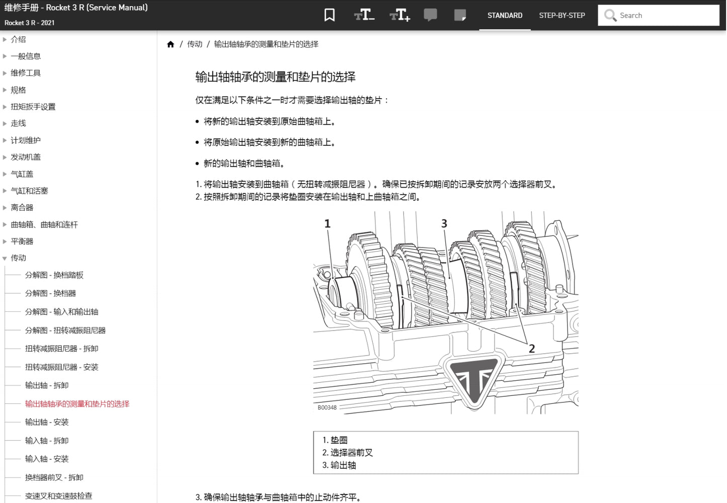 適用於2021 Triumph 凯旋 Rocket 3R 维修資料service manual 简体中文全车线路图故障代码分析扭矩维修DIY工具
