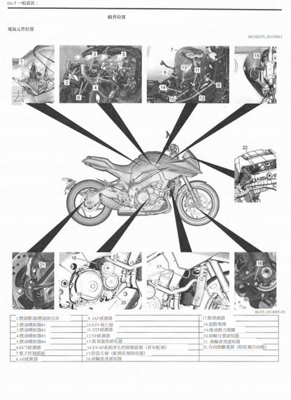 2019铃木GSX-S1000S維修手冊參考資料（含英文原文與繁體譯文，含扭矩、電路、故障碼）