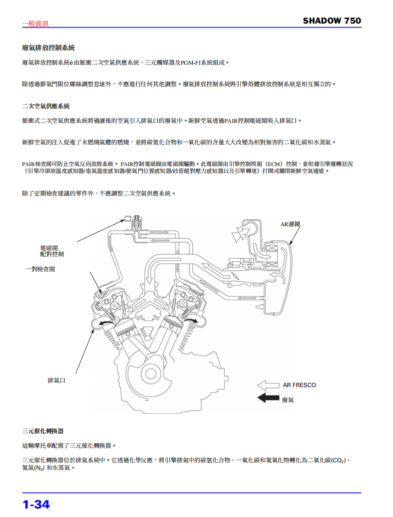 2009本田SHADOW750維修手冊 PDF（葡萄牙語＋繁體）｜全車拆解圖｜扭力規格｜原廠維修資料與 DIY 保養指南