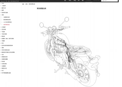 適用於2020 Triumph 凯旋 T100 Bonneville 维修資料service manual 简体中文全车线路图故障代码分析扭矩维修DIY工具