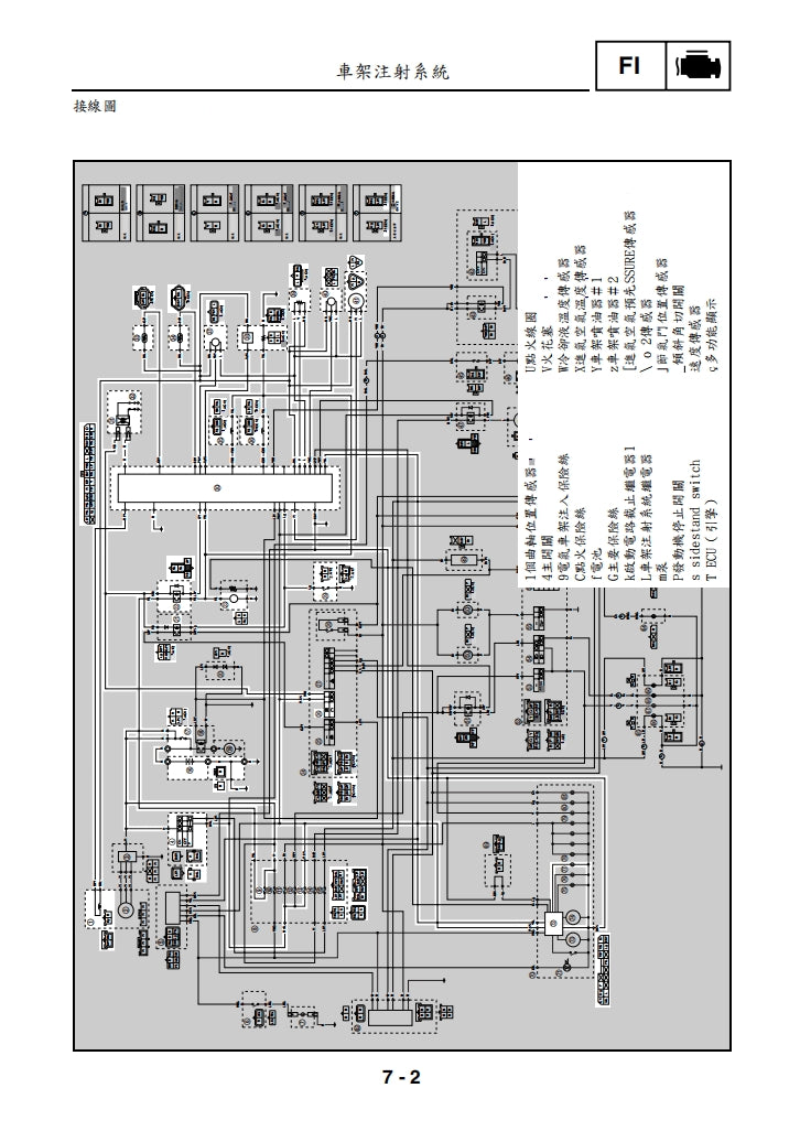 適用於2005年雅馬哈TMAX500維修參考資料（含英文原文與繁體譯文，含扭矩、電路、故障碼）