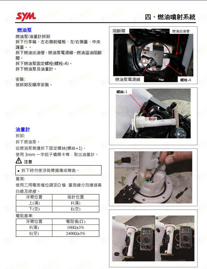適用於三陽MAXSYM TL500  TL47W1維修參考資料