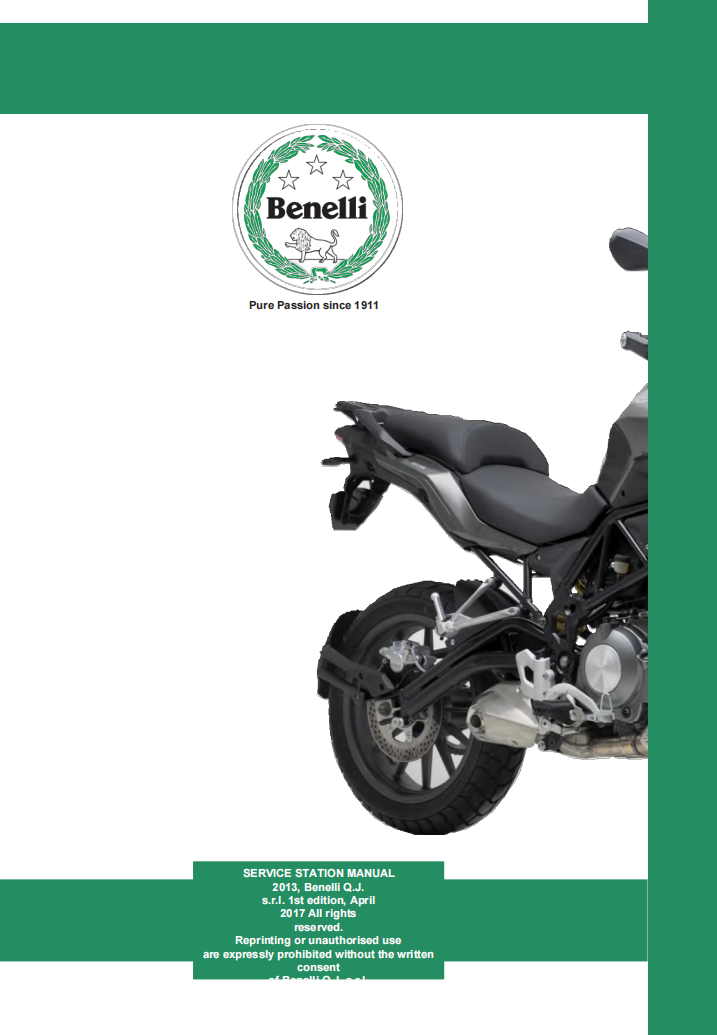 Benelli BJ500GS-A TKR502 service manual repair manual workshop manual wiring diagram PDF download