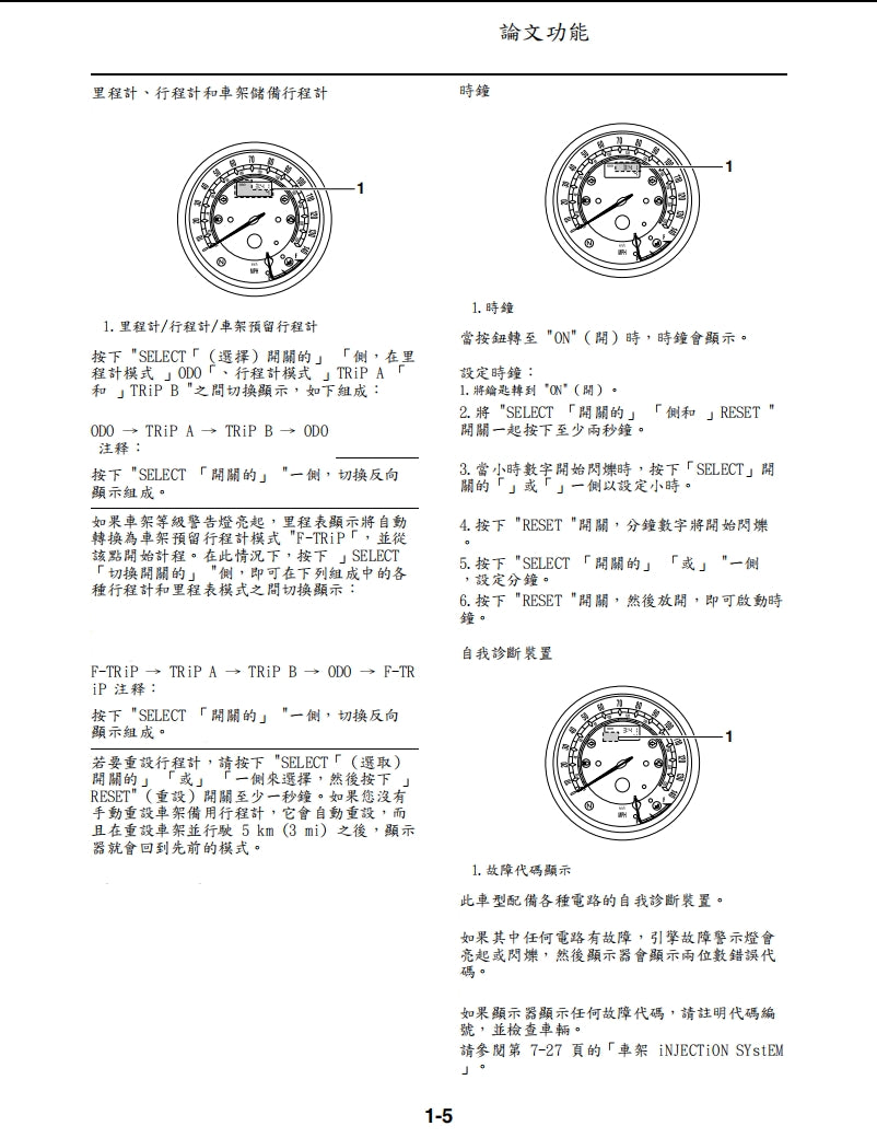 雅馬哈2008年VX1700維修參考資料（含英文原文與繁體譯文，含扭矩、電路、故障碼）