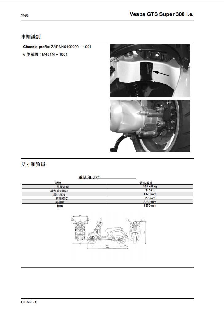2014 Vespa GTS Super 300維修手冊 PDF（英文＋繁體）｜全車拆解圖｜扭力規格｜原廠維修資料與 DIY 保養指南