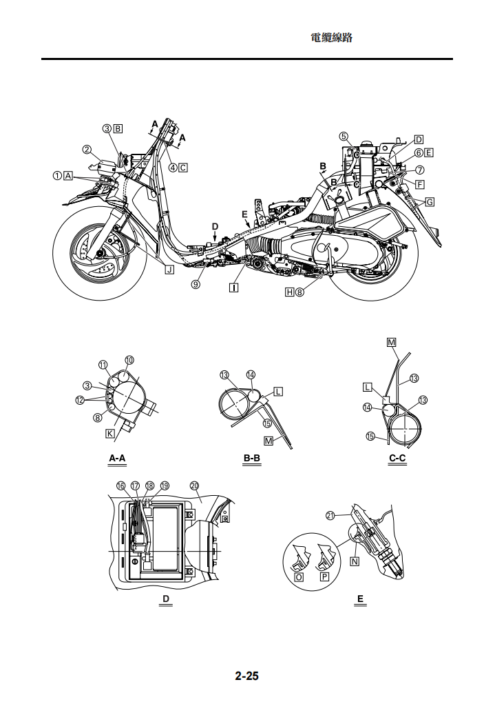 2008雅馬哈XC125E vity維修手冊 PDF（意大利語＋繁體）｜全車拆解圖｜扭力規格｜原廠維修資料與 DIY 保養指南