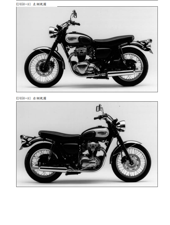1999-2006 川崎 W650維修手冊 PDF（英文＋繁體）｜全車拆解圖｜扭力規格｜原廠維修資料與 DIY 保養指南