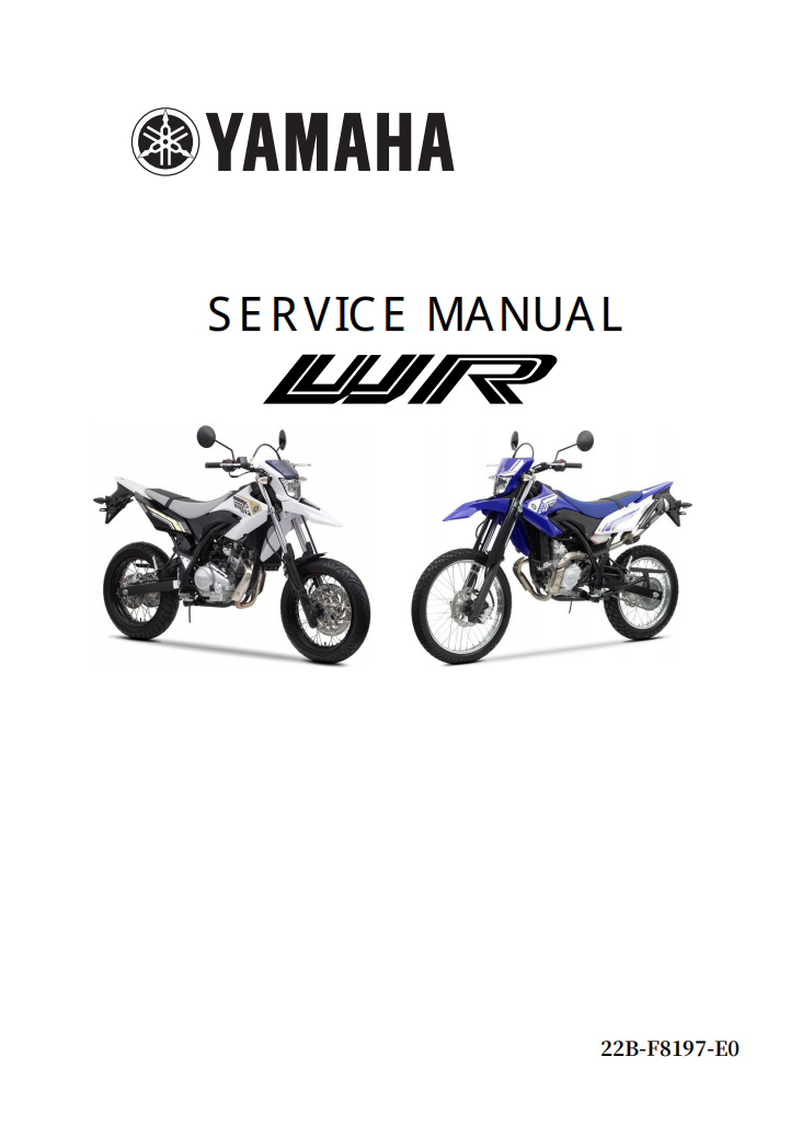 雅馬哈WR125維修手冊 PDF（英文＋繁體）｜全車拆解圖｜扭力規格｜原廠維修資料與 DIY 保養指南