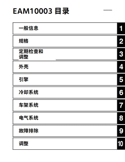 適用於雅马哈2021 WR250F维修手冊資料英文和简体中文全车线路图故障代码分析扭矩维修DIY工具