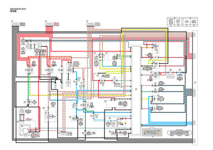 適用於雅马哈2021 WR250F维修手冊資料英文和简体中文全车线路图故障代码分析扭矩维修DIY工具