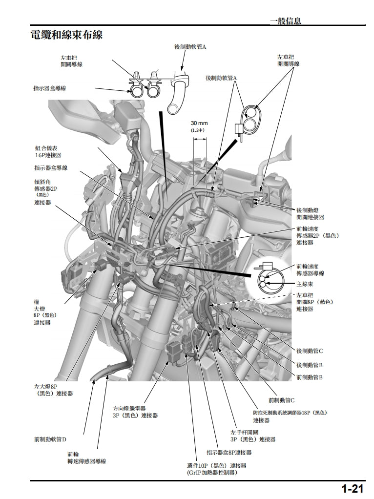 適用於2017 本田X-Adv750維修參考資料（含英文原文與繁體譯文，含扭矩、電路、故障碼）