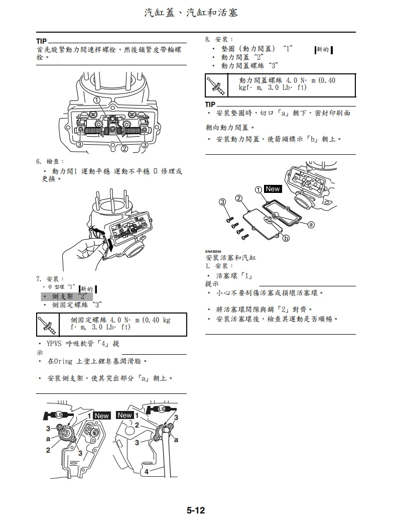 適用於2021年雅馬哈YZ250X維修參考資料（含英文原文與繁體譯文，含扭矩、電路、故障碼）